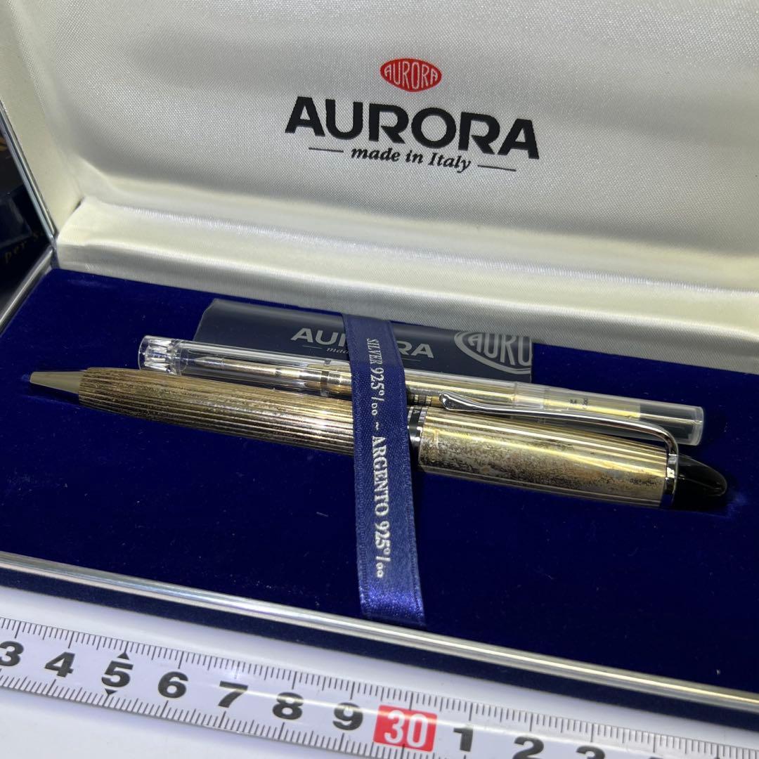 AURORA 925刻印 銀製 ボールペン 共箱 34g 東キ8-0212☆2F