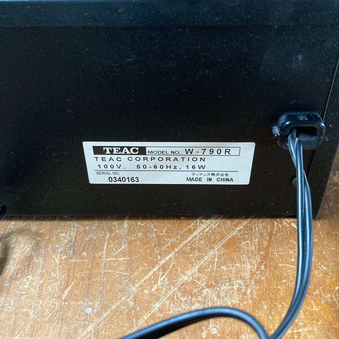 【動作OK】リモコン付き ダブルカセットデッキ　TEAC W-790R ダブカセ