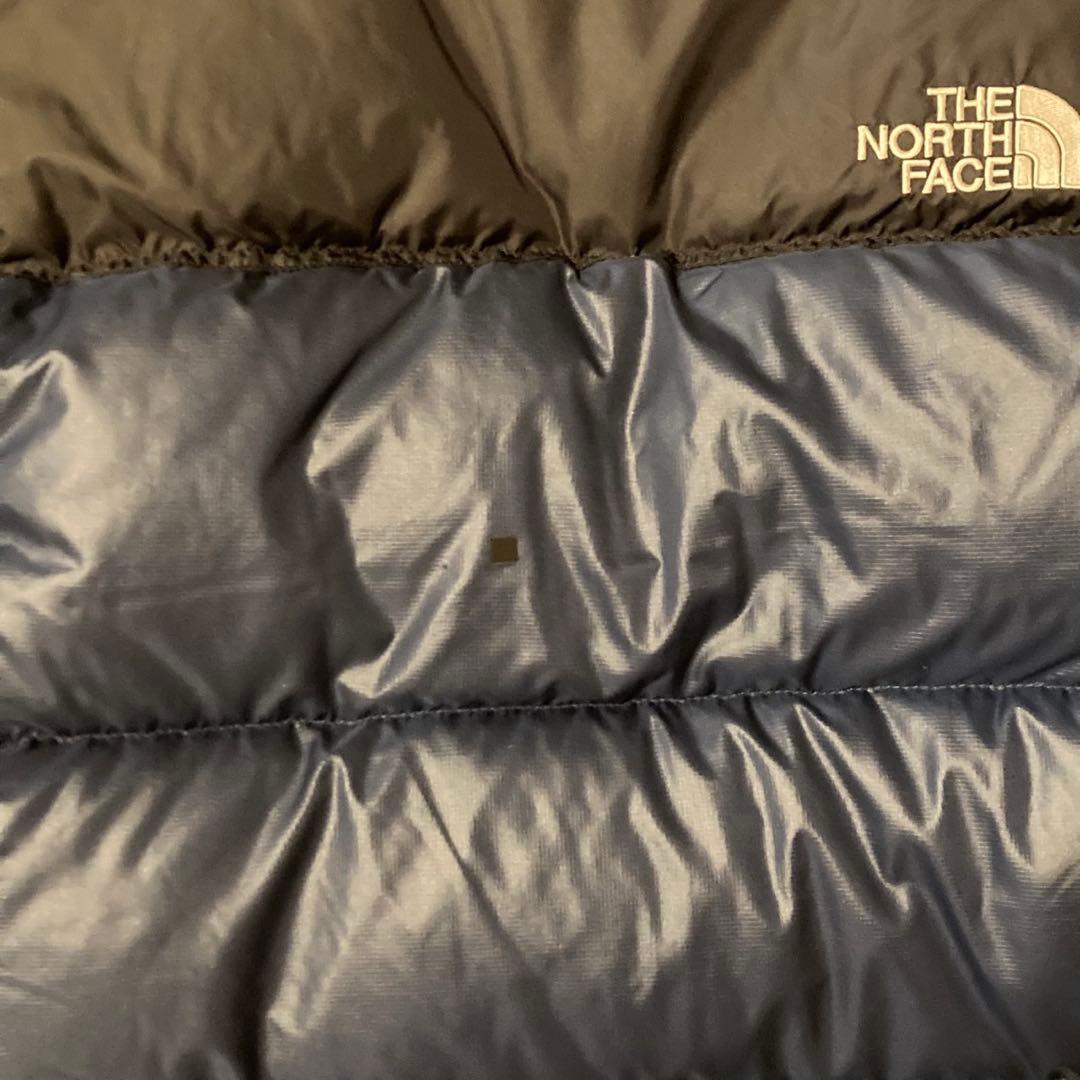 【ザ・ノースフェイス】ヌプシ　ダウンジャケット　S ネイビー　刺繍ロゴ　人気　h
