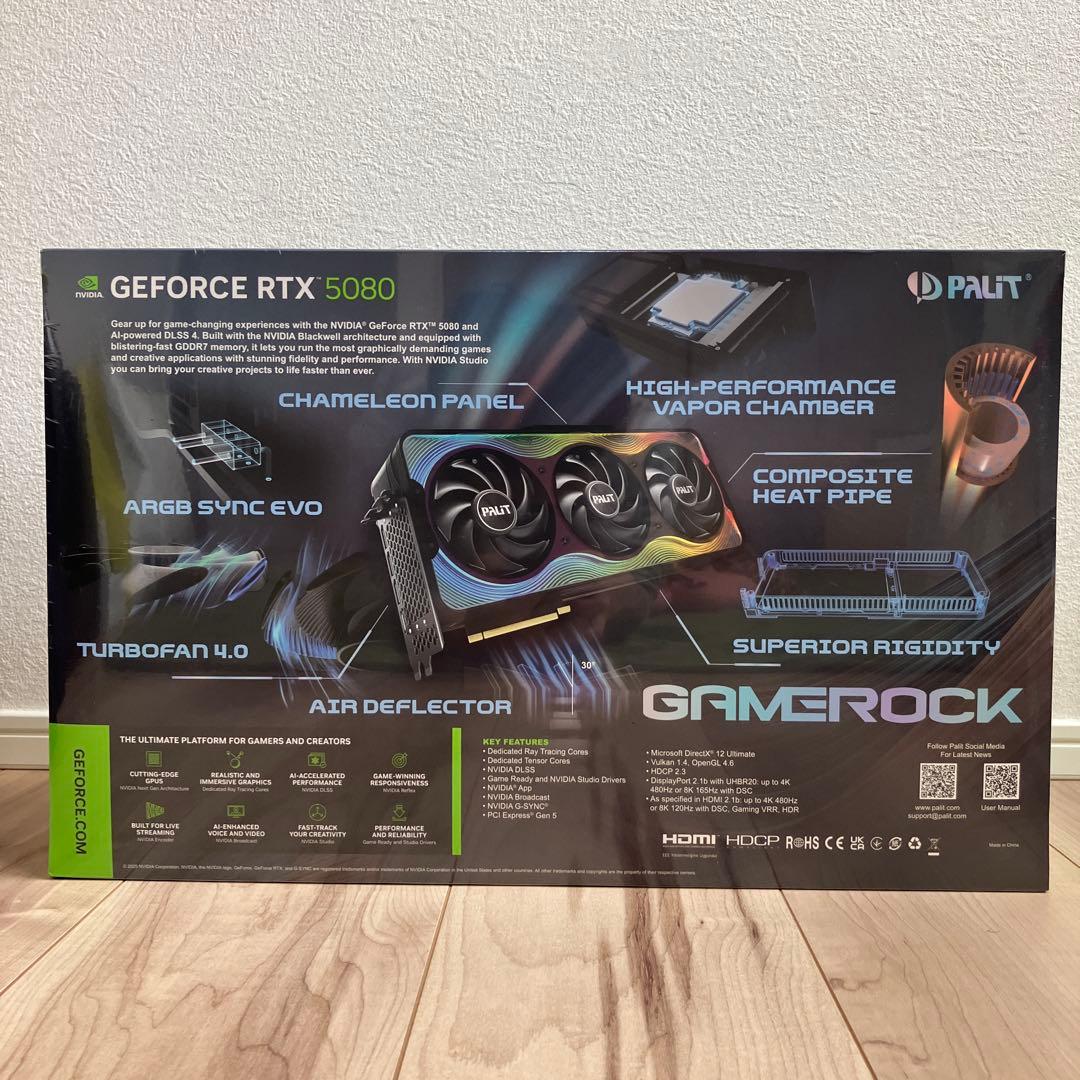 グラフィックボード・グラボ・ビデオカード PALIT GeForce RTX 5080 GameRock 16G