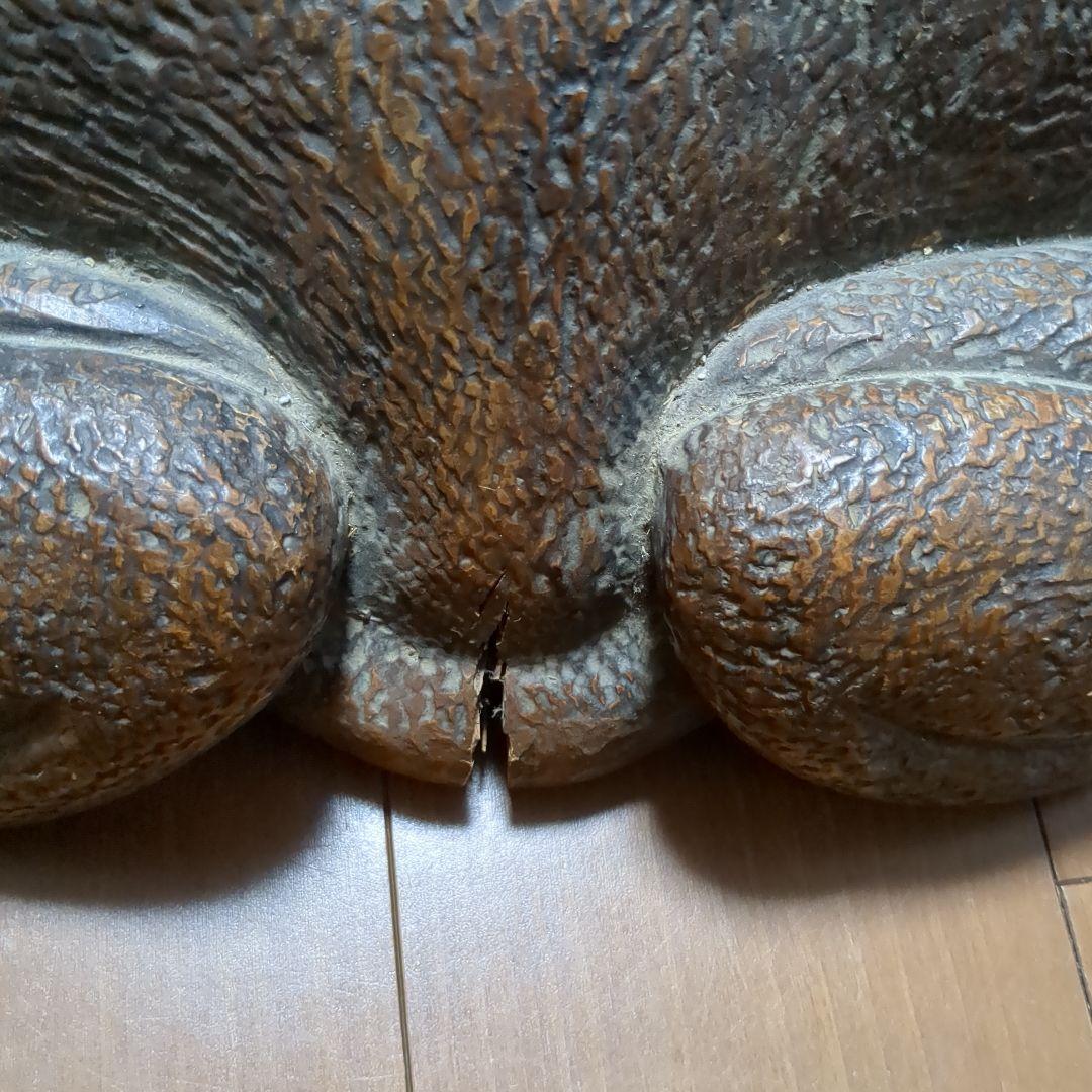 木彫り　亀　一刀彫　木製　古道具　アンティーク　レトロ　雑貨　骨董　手彫り