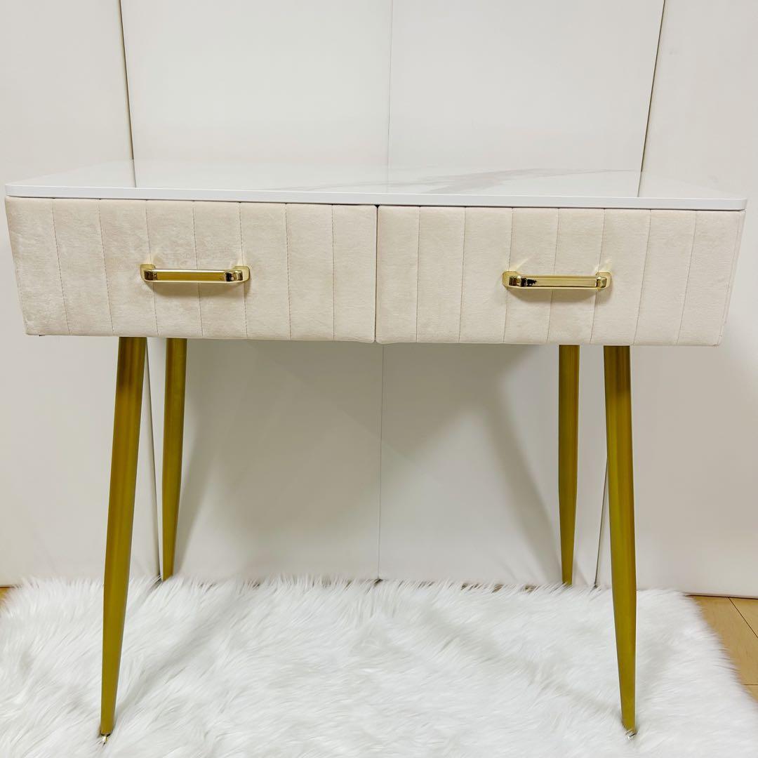 お姫様　鏡台 ドレッサー お姫系 化粧台収納 ベロア椅子 北欧風 オシャレ