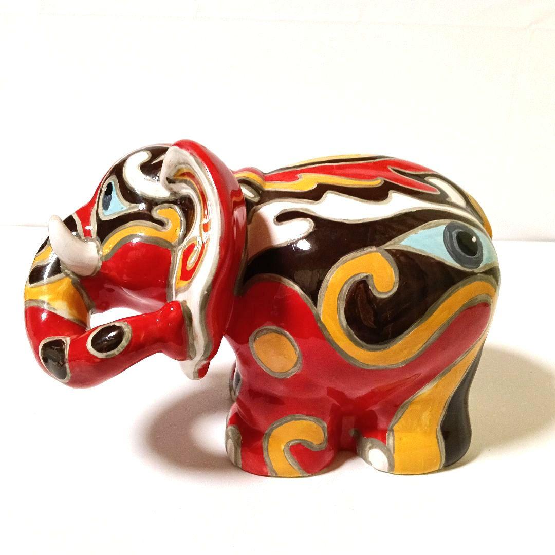 ヴィンテージ サイケデリックアート アニマルオブジェ バンク 貯金箱