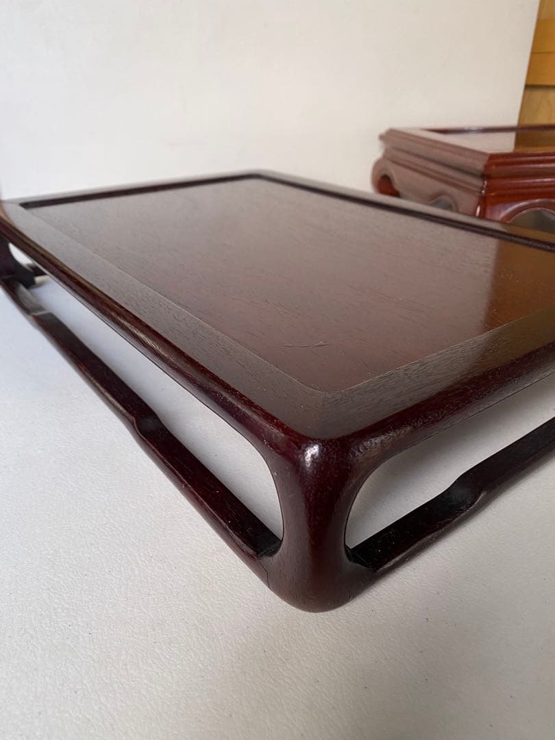 花台　木製　花梨　床の間　和風　盆栽台　飾り台　飾り板　敷板