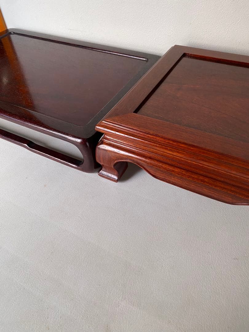 花台　木製　花梨　床の間　和風　盆栽台　飾り台　飾り板　敷板