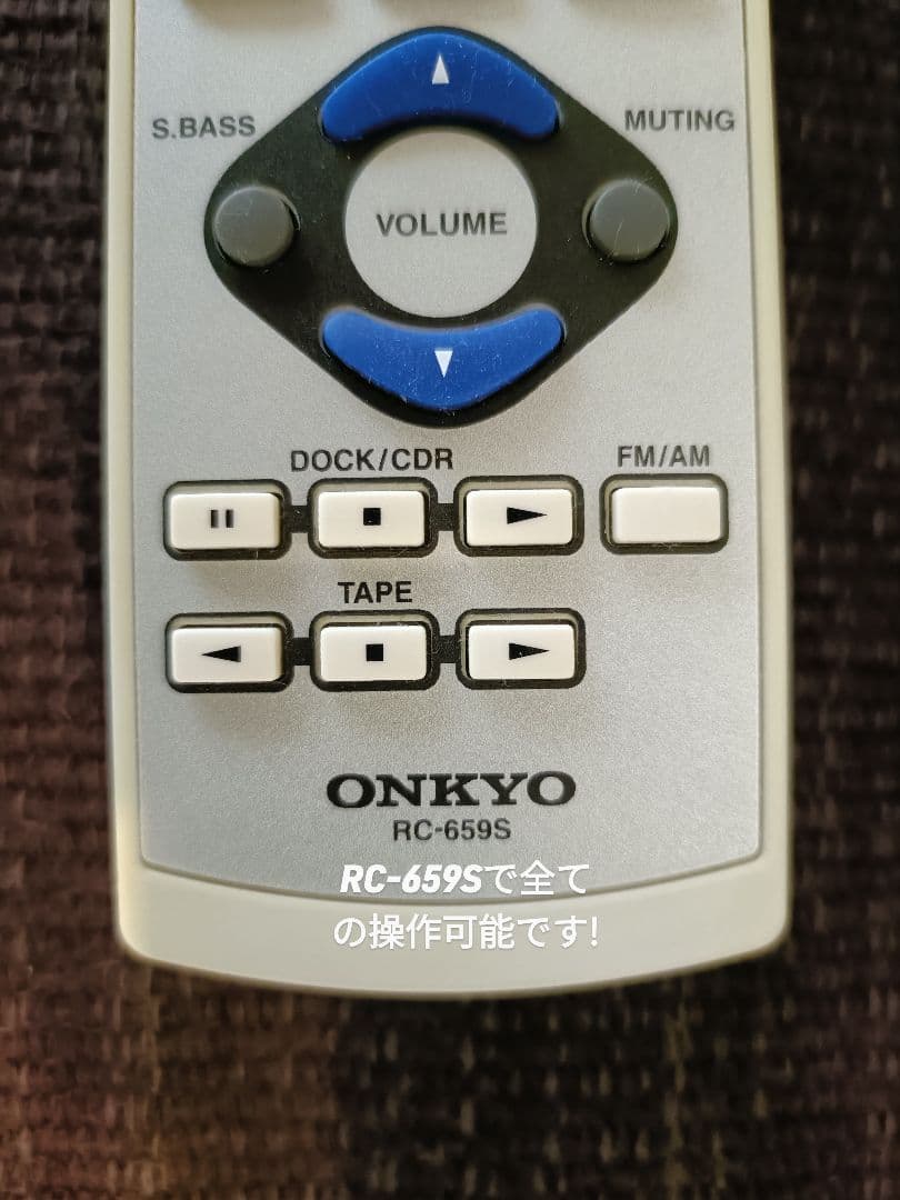 ONKYO CR-D1 LTD ミニコンポ リモコン 取説付属 　完動品