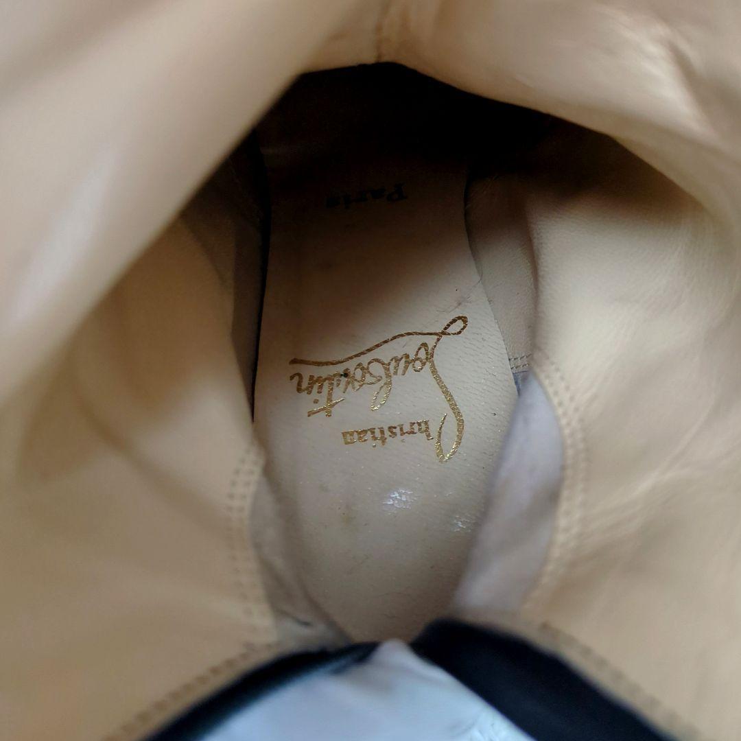 クリスチャンルブタン　ロングブーツ　黒　ブラック　22.5