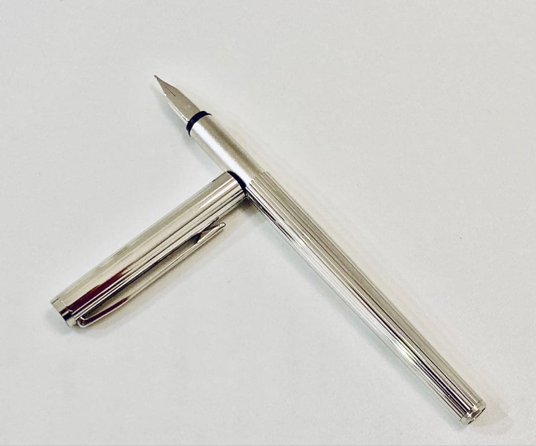 プラチナ仕上げ◆モンブラン 高級万年筆 ノブレスMONTBLANC ペン先14K