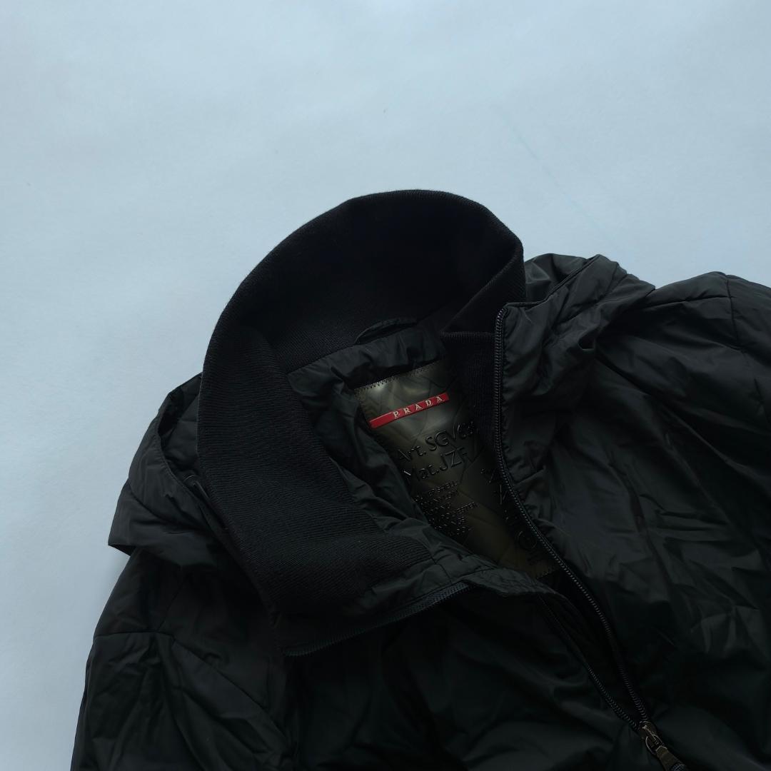 PRADA SPORTS　ウールリブ襟付き　中綿ダウンコート