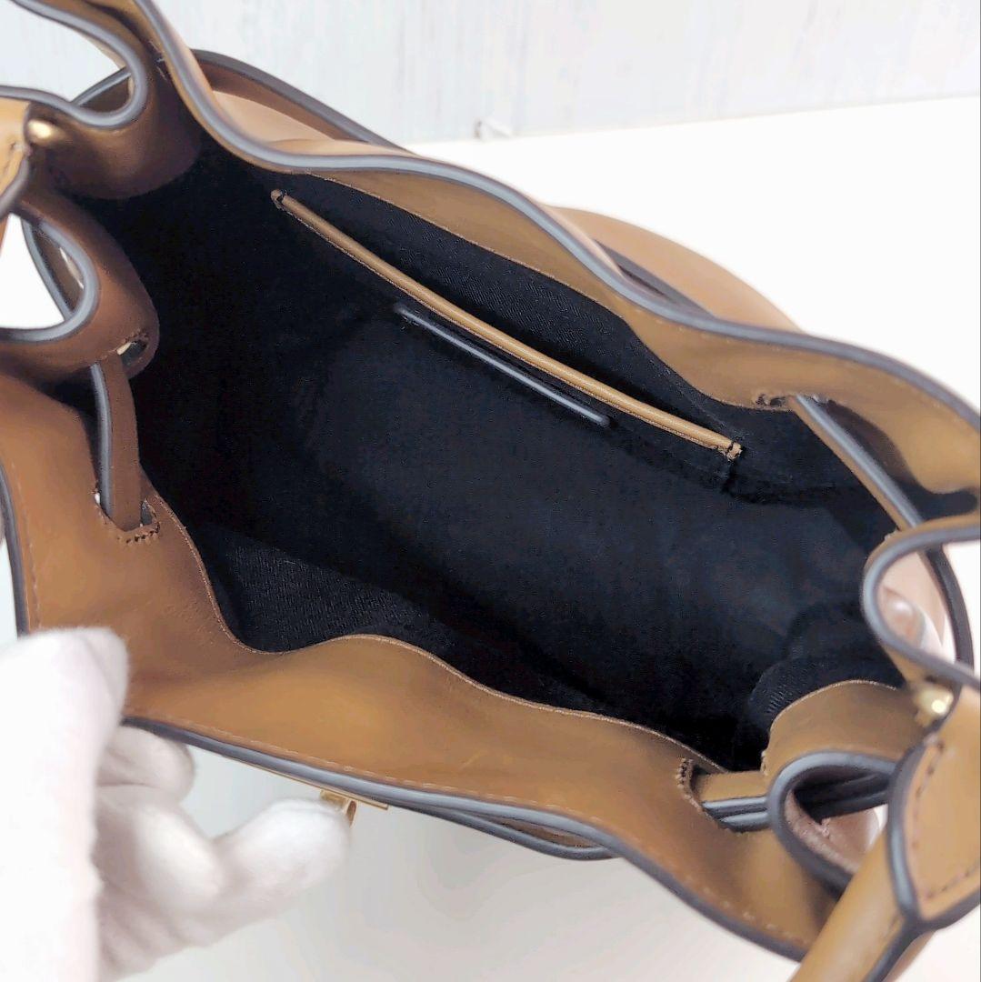 美品 ORSETTO オルセット ワンハンドル ハンドバッグ キャメル ブラウン