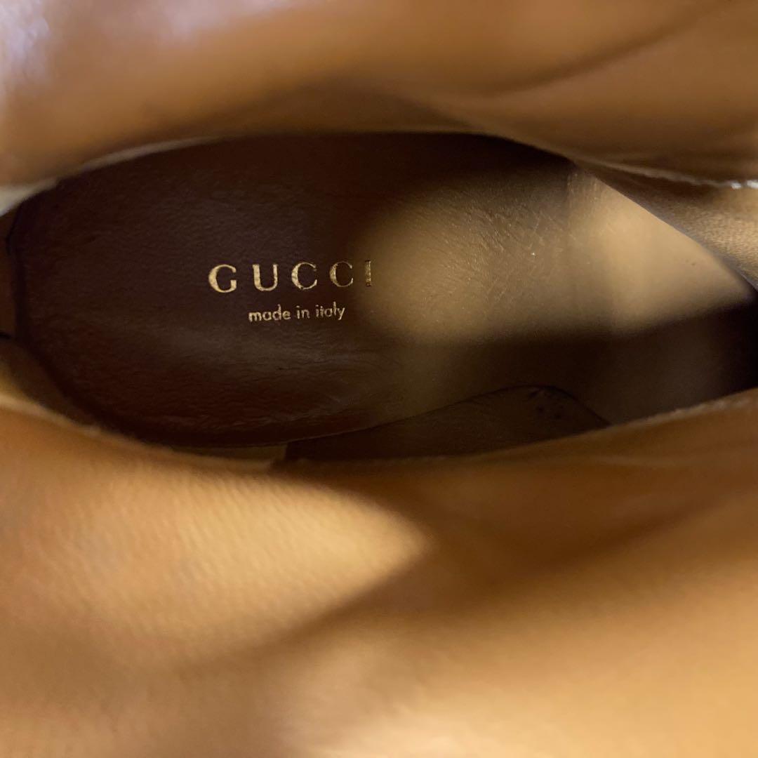 GUCCI グッチ　レザー　ロングブーツ　37.5 バンブー　フリンジ　チャーム