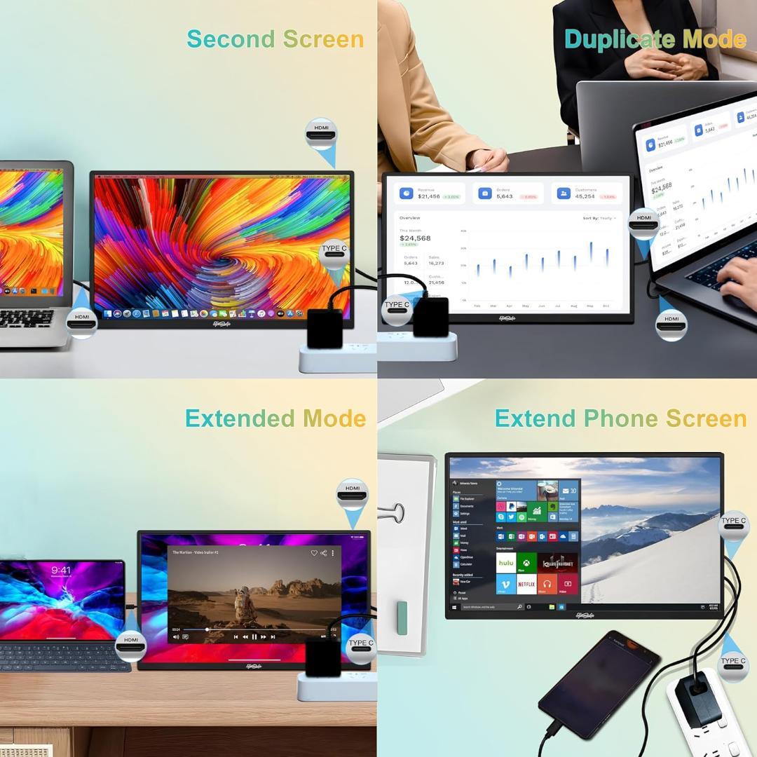 【開封済・未使用】Tpsmtdis　18.5インチポータブルモニター　ブラック②