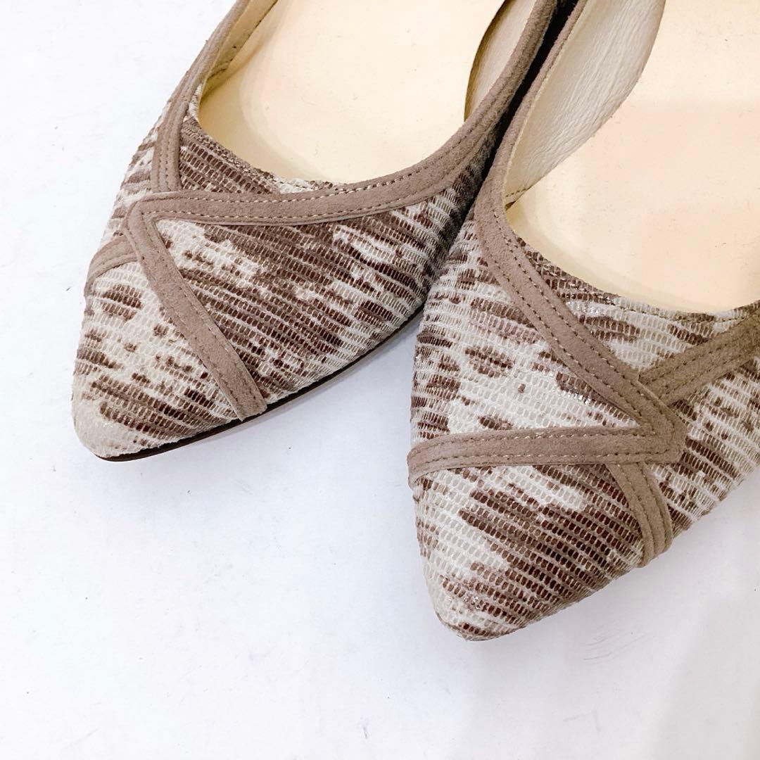 極美品✨オゥバニスター ボロネーゼ ポインテッドトゥ フラットパンプス 37