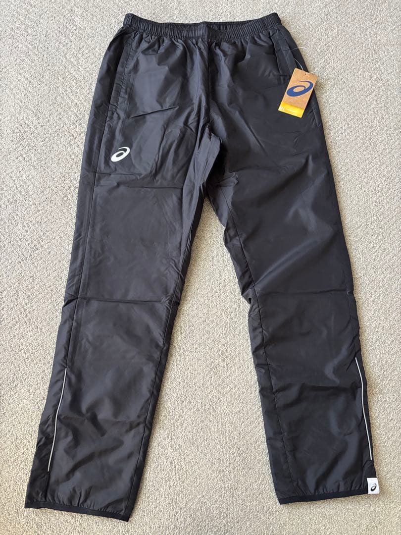 廃盤品 Lサイズ 新品ASICS ウインドブレーカー 上下セット 黒