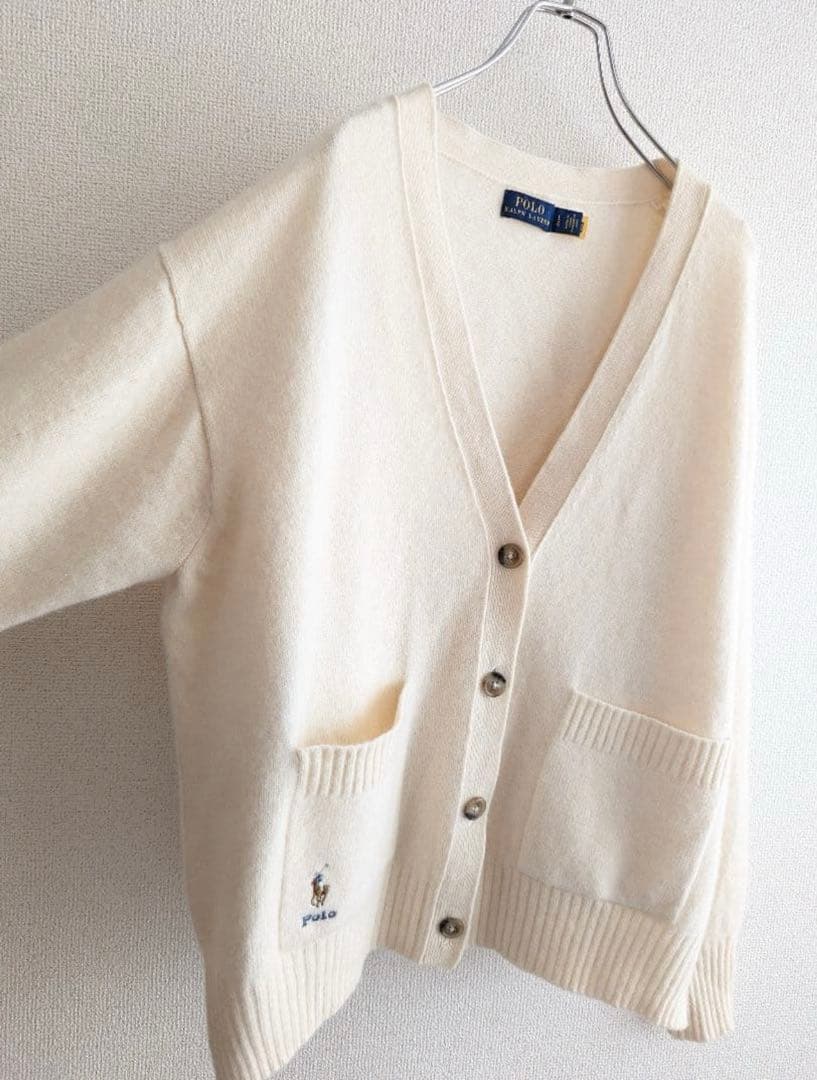 Polo Ralph Lauren クリーム色カーディガン　現行タグモデル　美品
