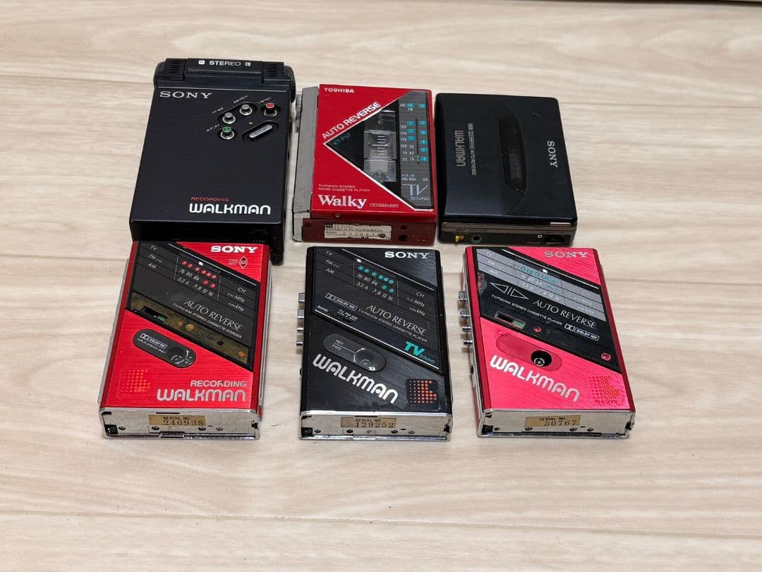 SONY、Toshiba ウォークマン 6台 オートリバース ジャンク