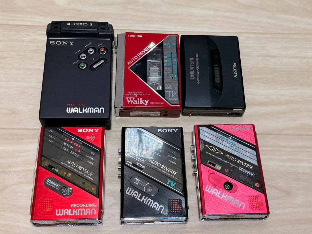 SONY、Toshiba ウォークマン 6台 オートリバース ジャンク