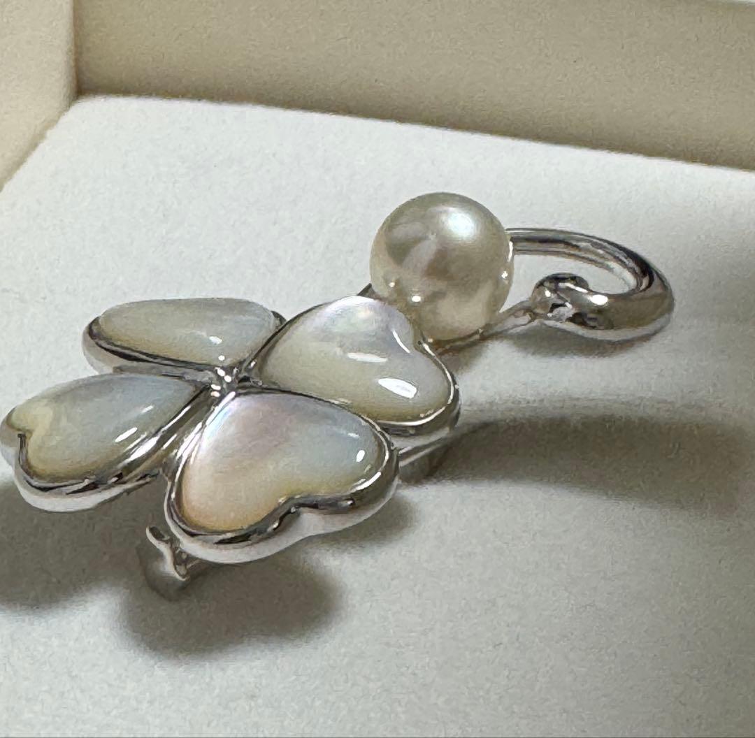 ★新品未使用品★アコヤ真珠 シルバーブローチ