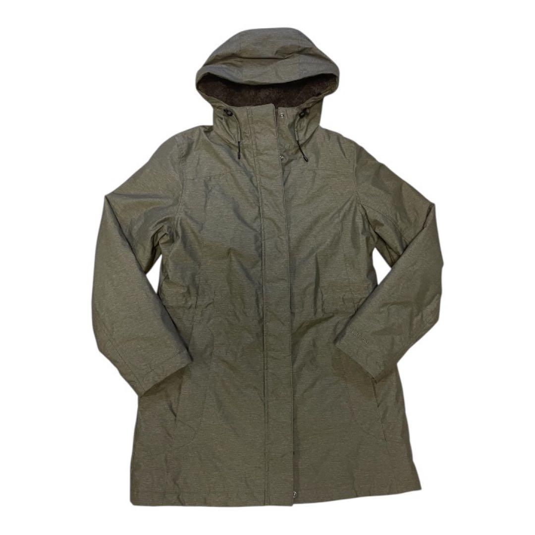 美品　L.L.Beanウィンター・ウォーマー・コート　カーキ　刺繍ロゴ　M