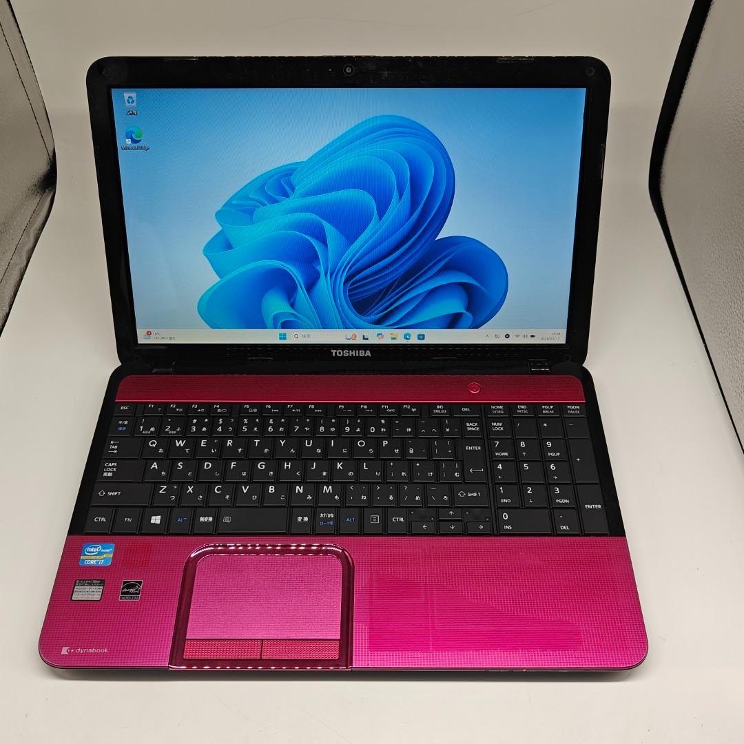 【東芝】T552 高速i7 SSD256GB 8GB ピンク ノートPC