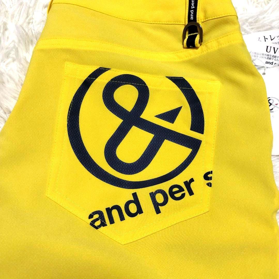 【新品未使用】and per se アンパスィロゴネームデザイン ゴルフパンツ