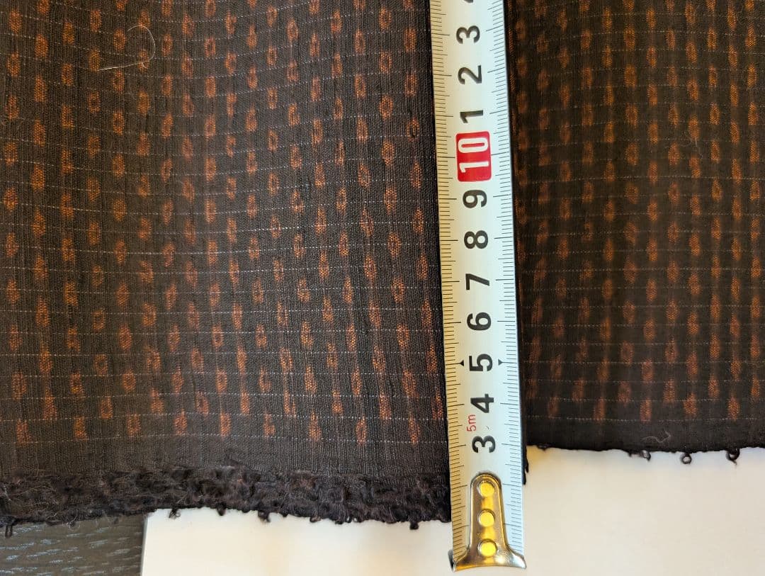 本場久米島紬　反物　伝統的工芸品湯通し済　手織り草木染　安村トミ氏　着尺保証