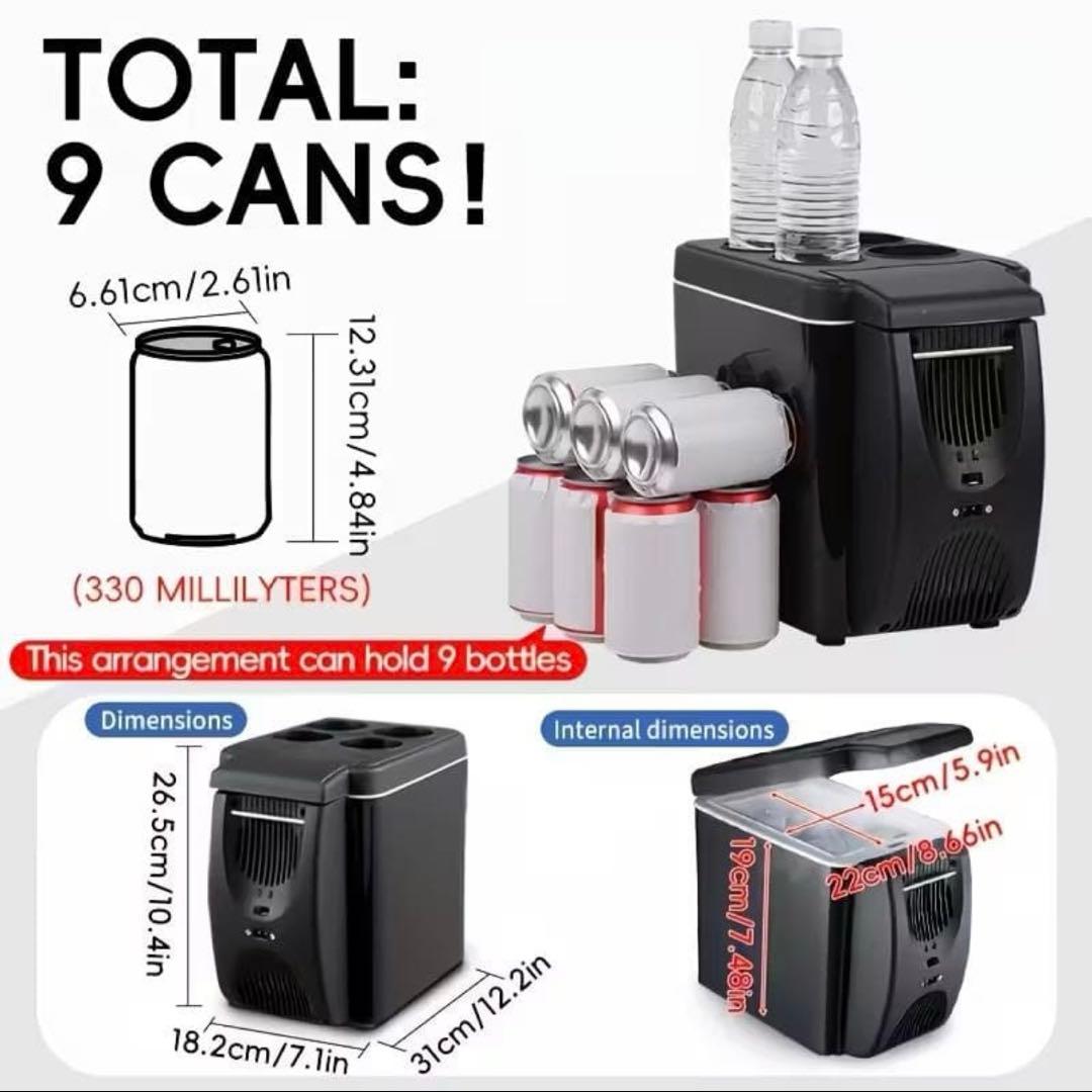 6972【未開封品】車載冷蔵庫 6L ポータブル冷蔵庫 冷温庫