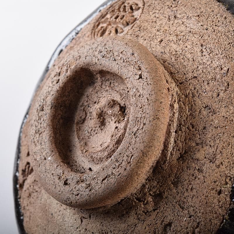 楽吉左衛門　十代旦入造　黒楽筒茶碗　宗左（碌々斎）判書　書付箱　D　R7884