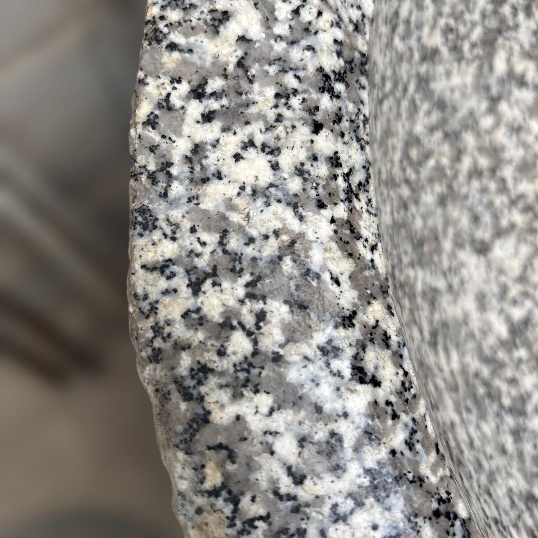 本格　イベント　餅つき　御影石　石臼　土台付き　大　直径約50cm