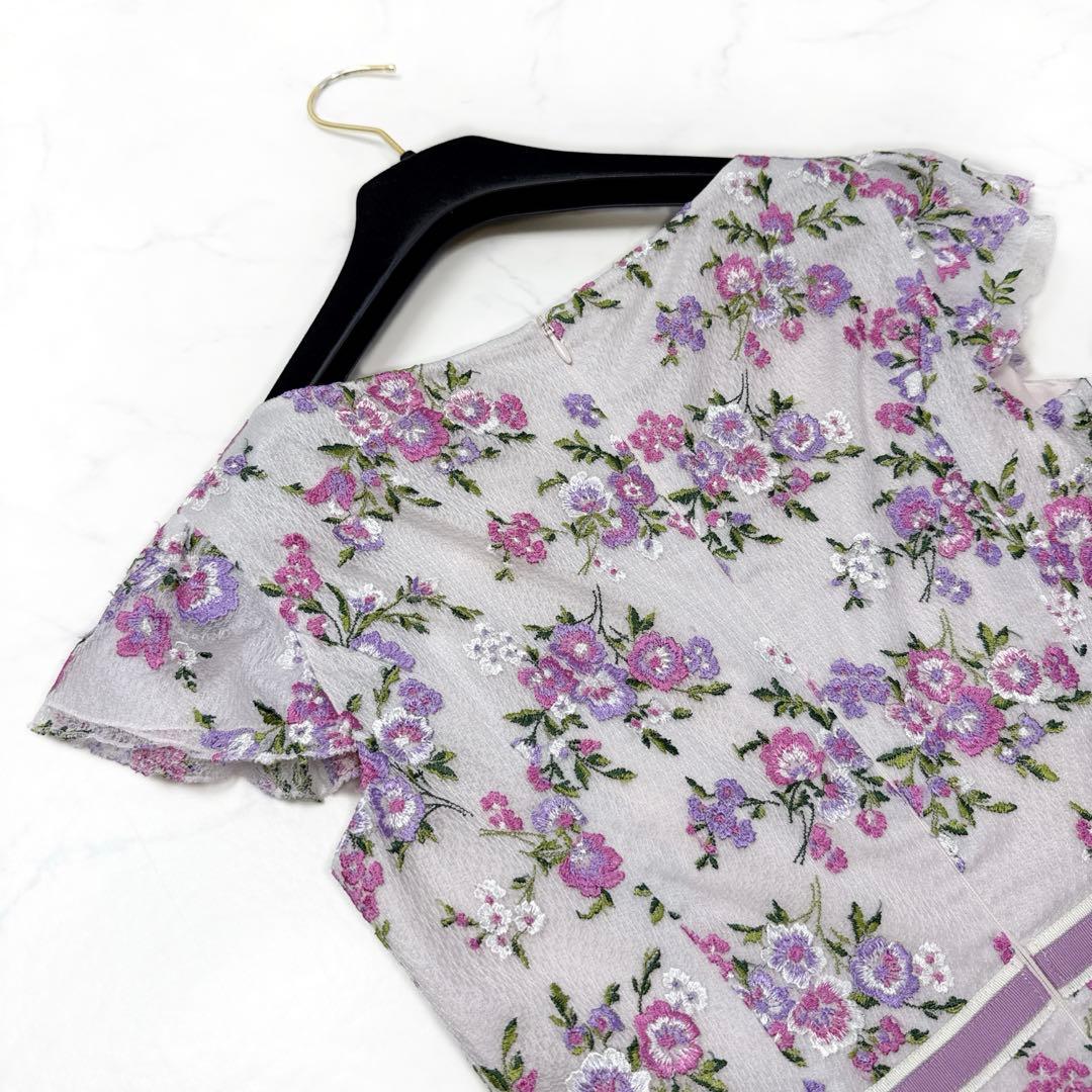 TOCCA トッカ CINI ドレス 花柄 刺繍 ワンピース フレア 0 ピンク