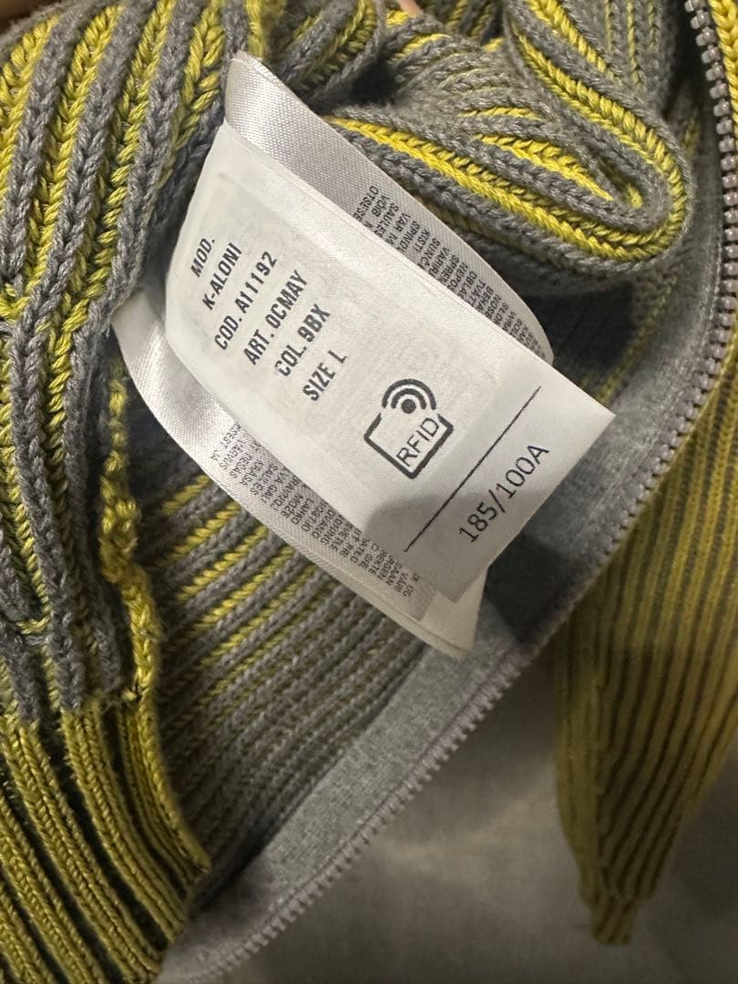 紫*様 DIESEL ストライプ ジップアップニット