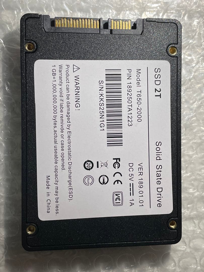 SSD 2.5インチ 2TB SATA ノーブランド