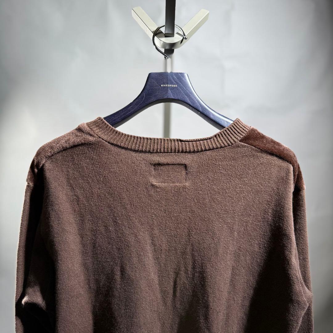 03AW NUMBER(N)INE ハート涙パッチベロア切替ニット size2