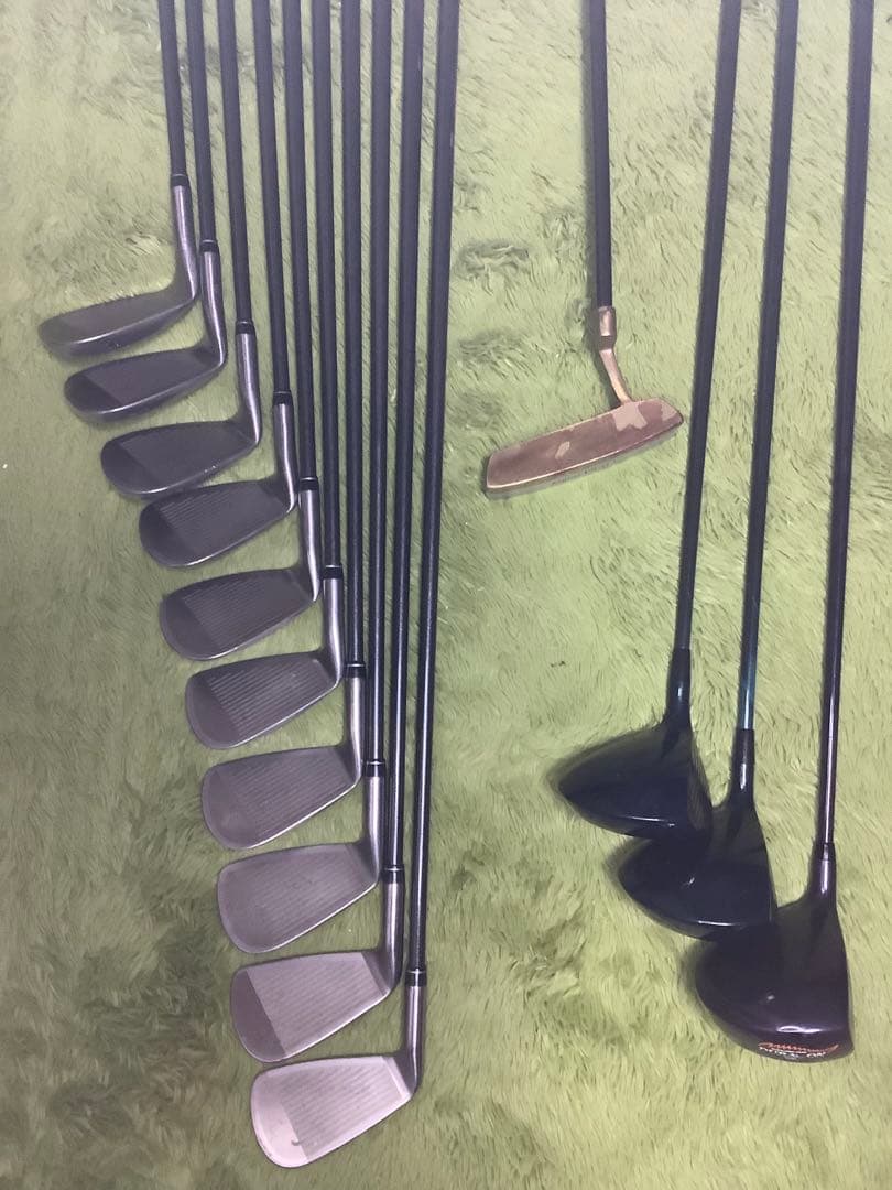 メンズ　ゴルフクラブ　フルセット　ダンロップ他14本セット　キャディバッグ付