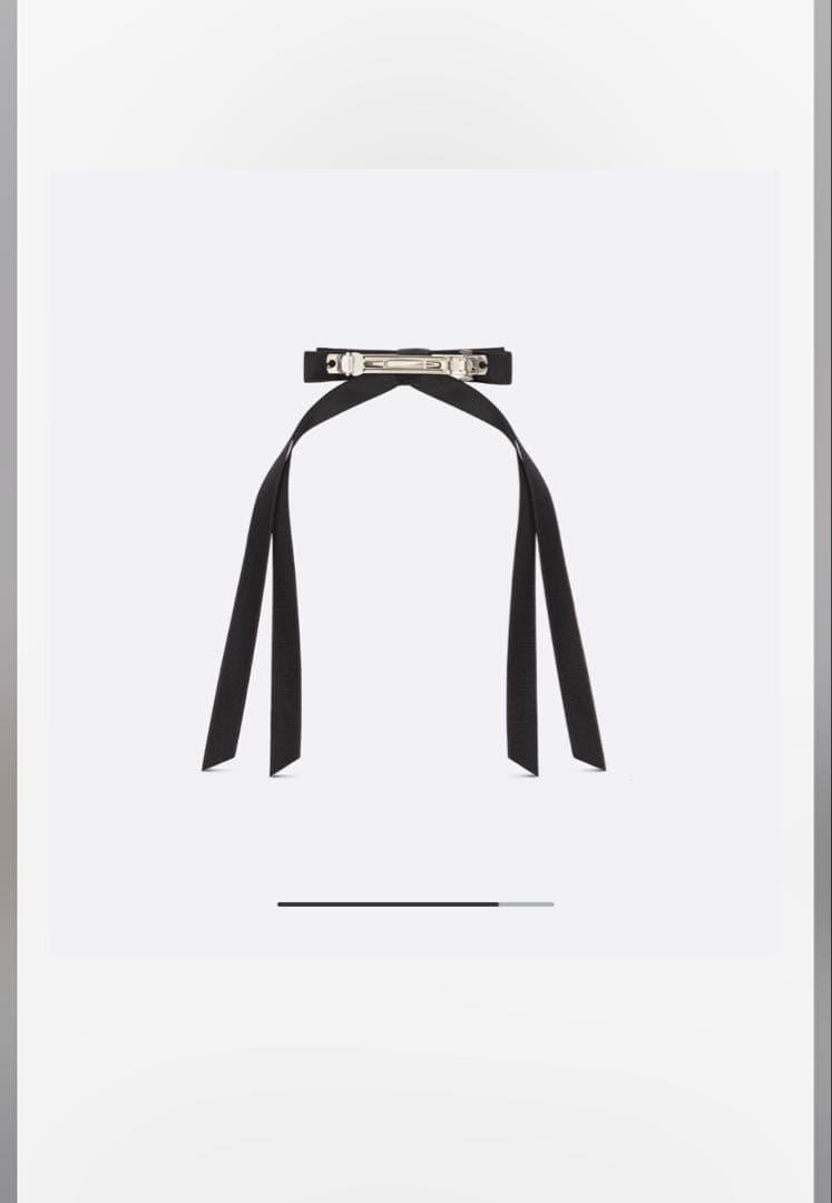 Dior Twist リボンバレッタ　黒
