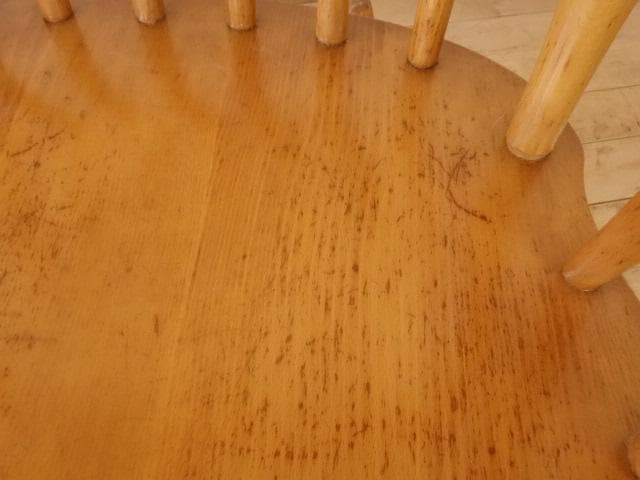 木製　ロッキングチェアー　白木色　再塗装済　ＵＳＥＤ