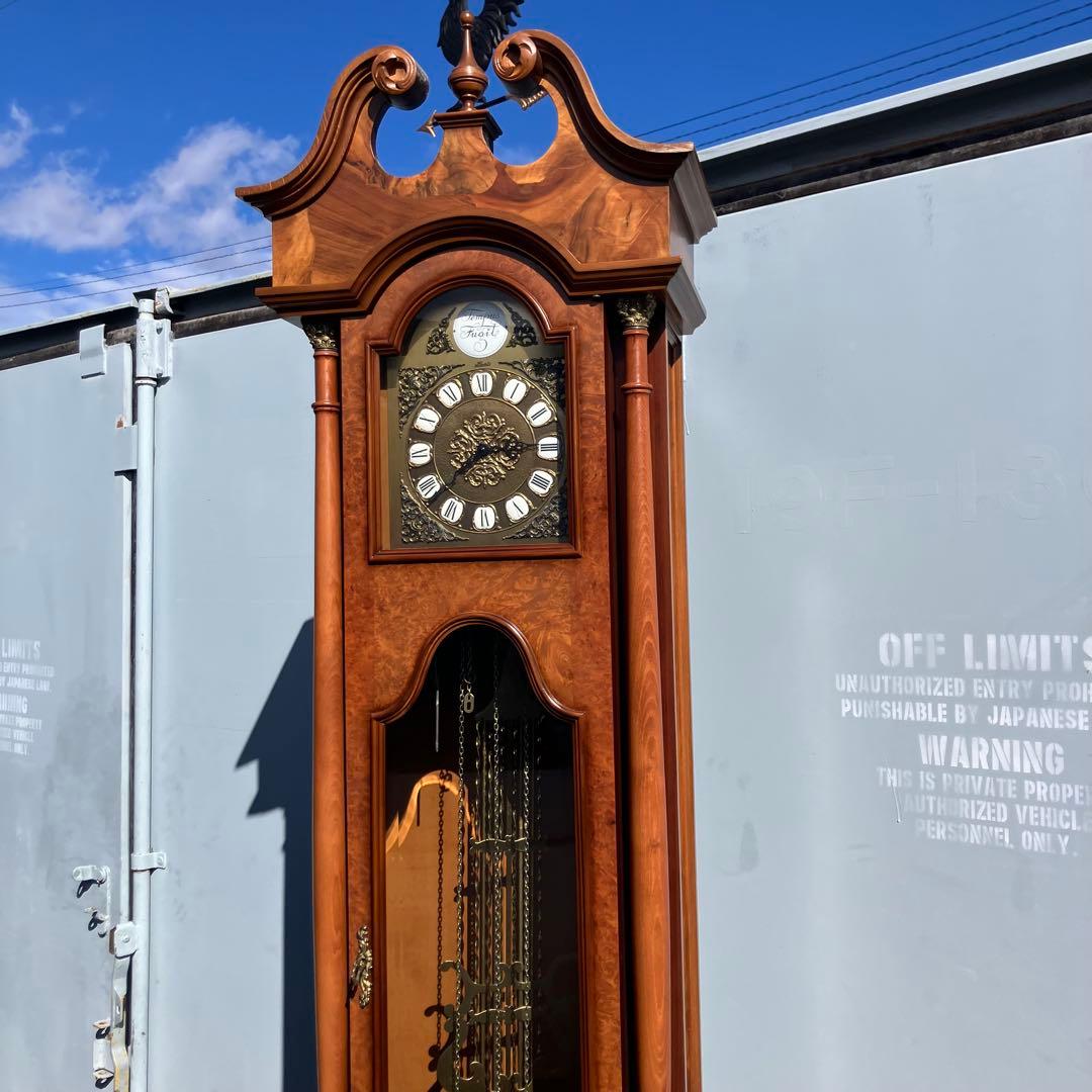 Laurisドイツ製アンティーク tempus fugit ホールクロック柱時計