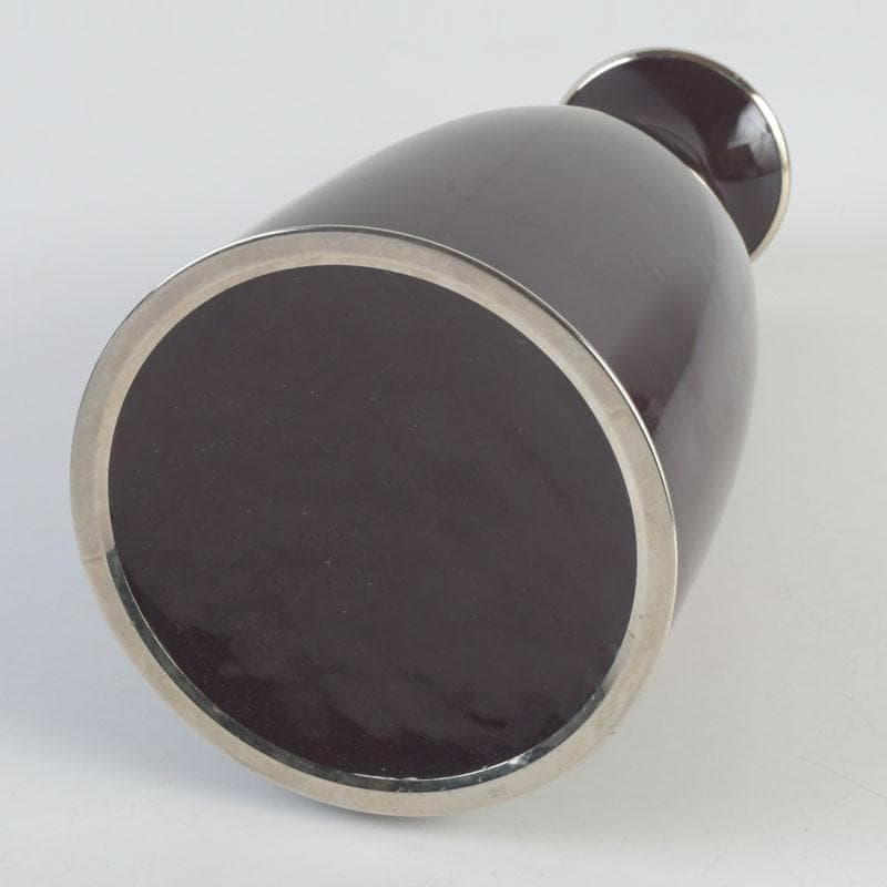 七宝焼　田村七宝工芸　蝶文瓶　花瓶　箱付　V　9893A