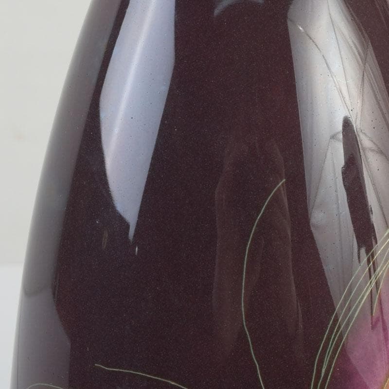 七宝焼　田村七宝工芸　蝶文瓶　花瓶　箱付　V　9893A