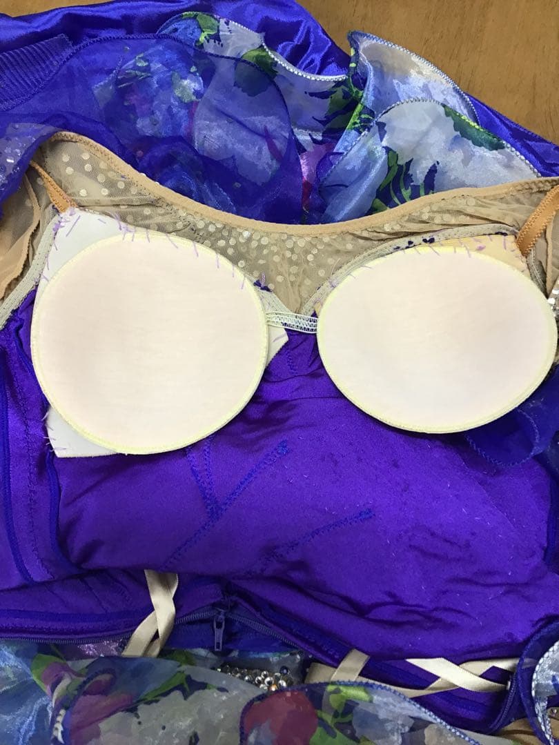 タカダンス　ドレス　ブルー　プリント花柄