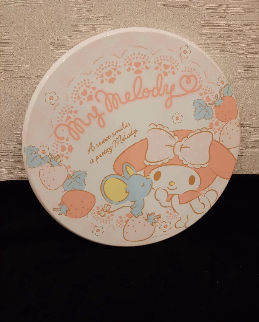 マイメロディ　テーブル　折り畳み　サンリオ　フラットくん　いちご柄