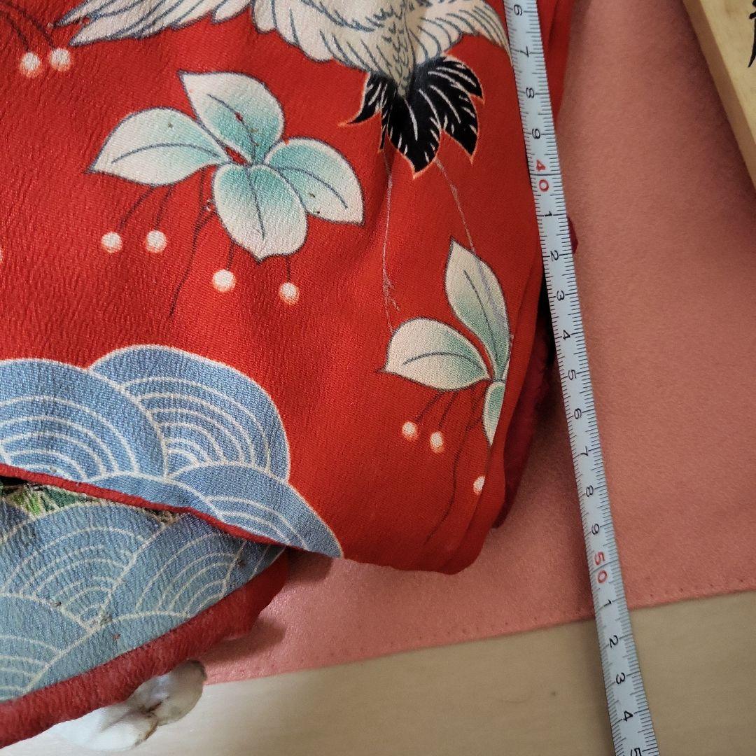 工房朋　市松人形 赤い着物 陶器製 約50cm