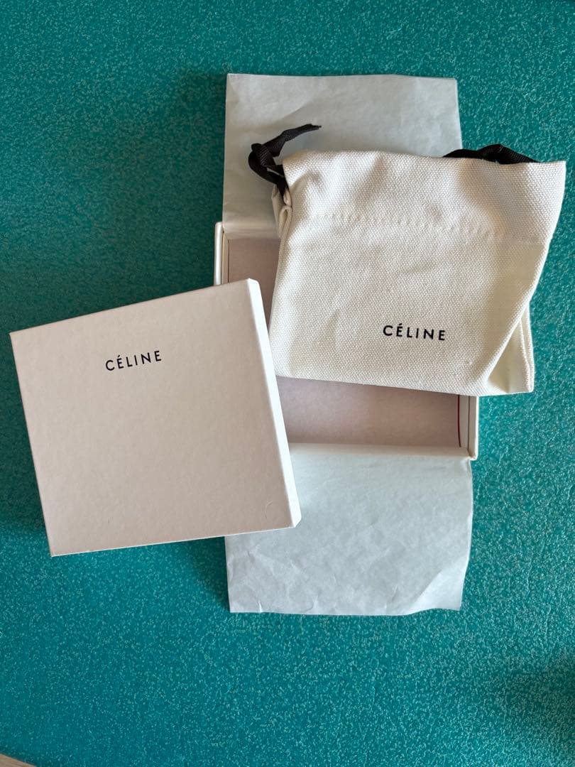 CÉLINE グレー/イエロー 名刺入れ