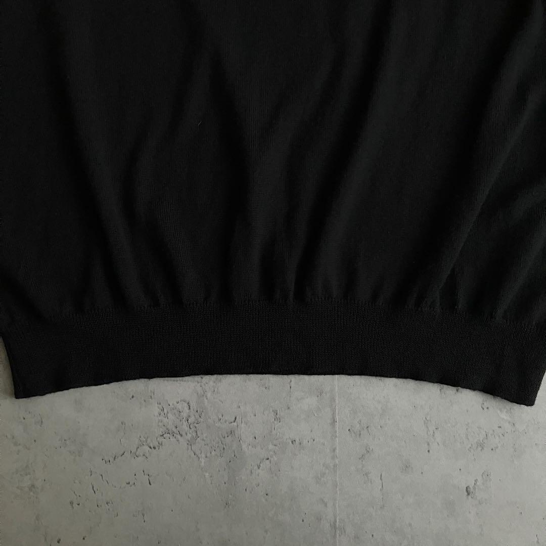 Eddie Bauer A.K.A ウール ニットポロ 香港製 ブラック