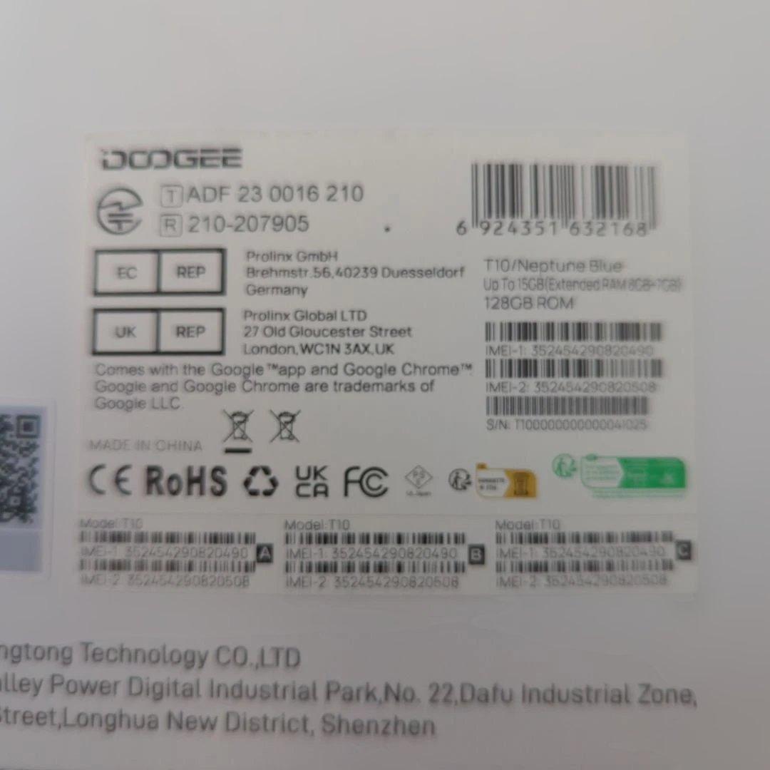 DOOGEE T10 タブレット 本体 青
