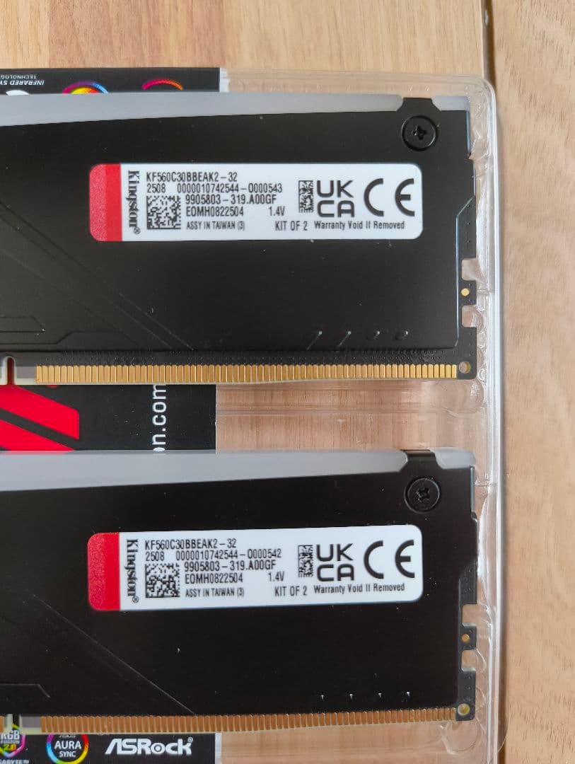 メモリー KINGSTON FURY DDR5 32GB cl30 6000mhz