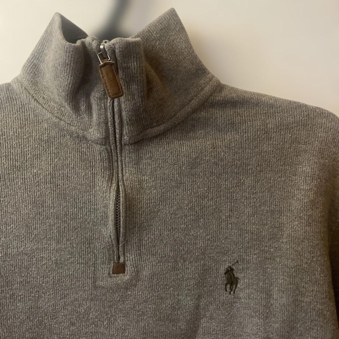 POLO ラルフローレン　長袖ハーフジップ　ブラウン