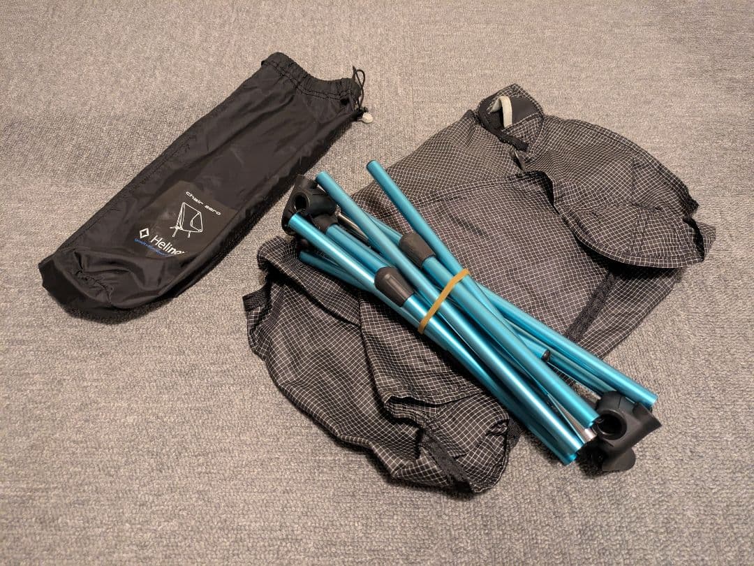 超絶軽い♪Helinox ヘリノックス チェアゼロ　ブラック　（中古）