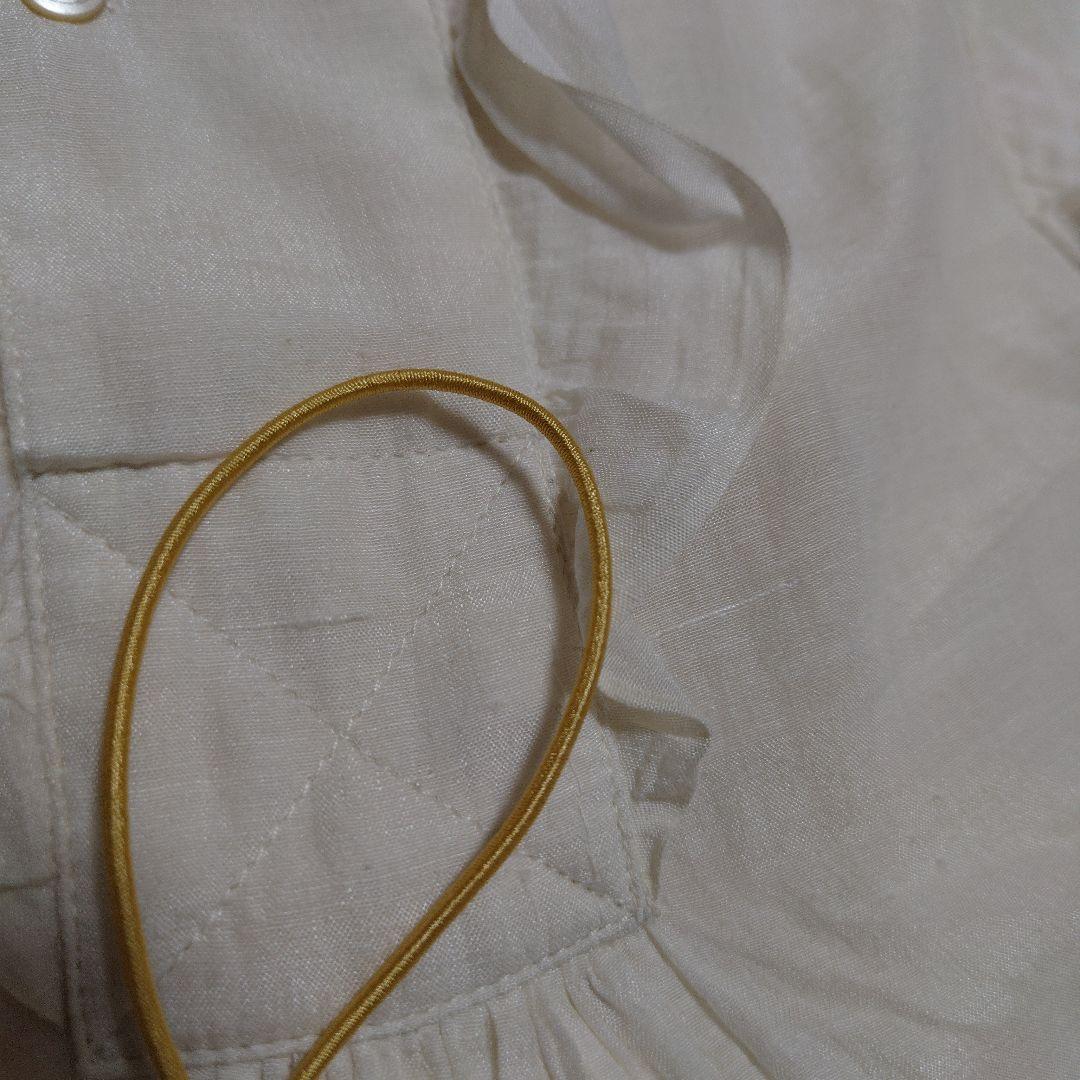 45rpm　タッサーカディのフリルブラウス　SIZE3　コットンシルク　シャツ