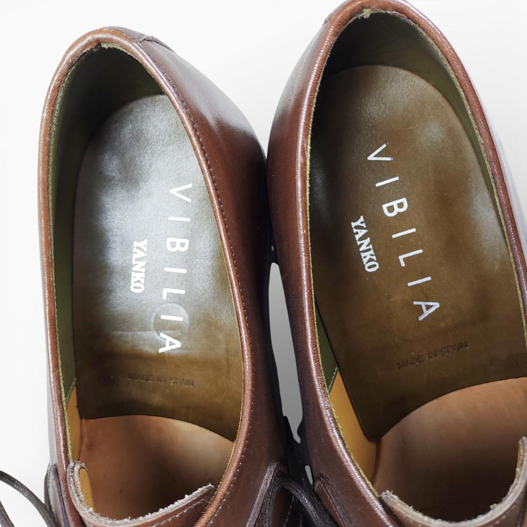 希少レーベル|ヤンコ|プレーントゥ|シューツリー付き|6|茶|i1763